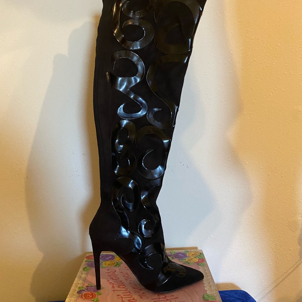 Jeffery Campbell tall black boots